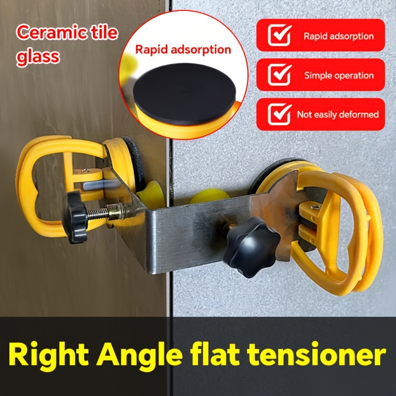 

1pc Heavy-duty Suction Cup Wall Tile Leveler - 90 Degree Right Angle For Large Slabs, Waterproof & Stain Resistant, Ideal For Office Renovation & Exhaust Projects