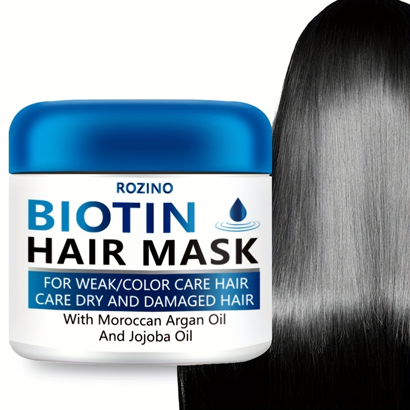 

Biotin Hair Mask, Deep Moisturizing Hair Mask Specializes In Caring For Colored Hair And Dry And Damaged Hair, Hair Mask Rich In Moroccan Nut Oil And Jojoba Oil