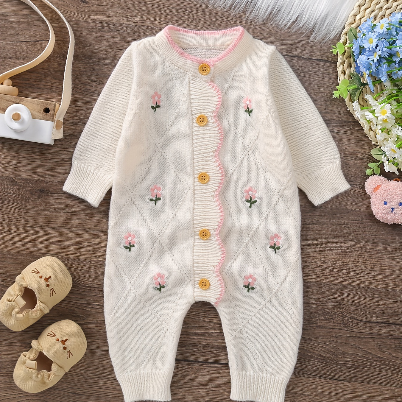 

Knitted Embroidered , Long