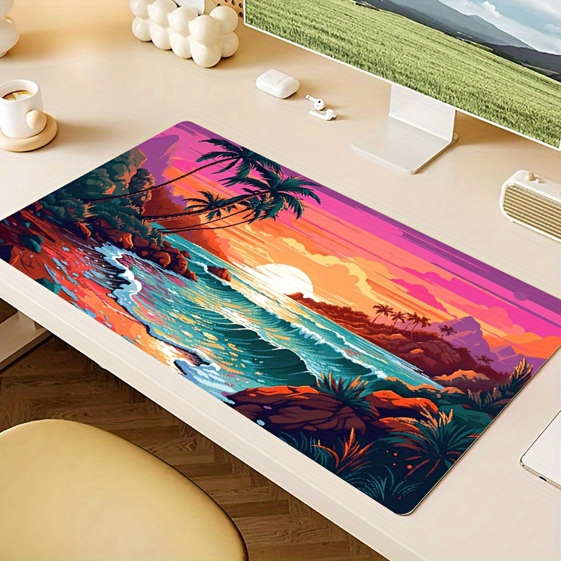 

Landscape Pattern Mouse Pad Extra Large Office Notebook Keyboard Pad Student Computer Desktop Pad Non-slip Lock Edge Mouse Pad