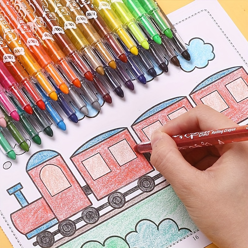 Cartoon Crayon Children's Art Drawing Supplies Diy Coloring - Temu