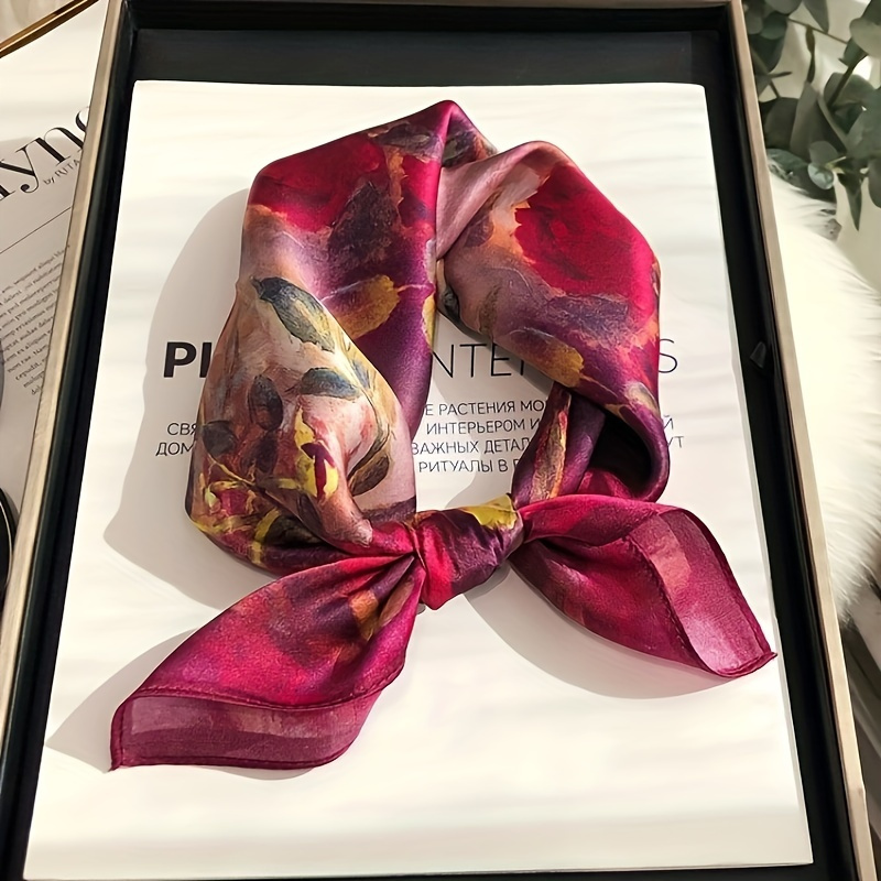 

Élégant foulard % soie de imprimé , foulard de mature, foulard décoratif inélastique - et élégance