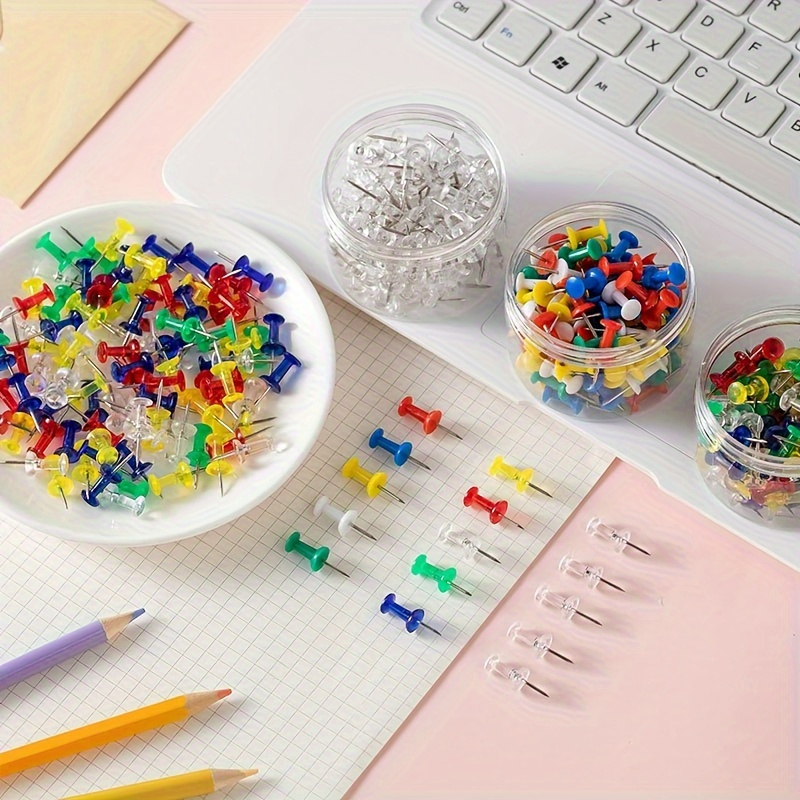 

100pcs/box , Plastic Push Pins, Cork Nails, Large Head Nails, Photo Wall Nails, Drawing Nails