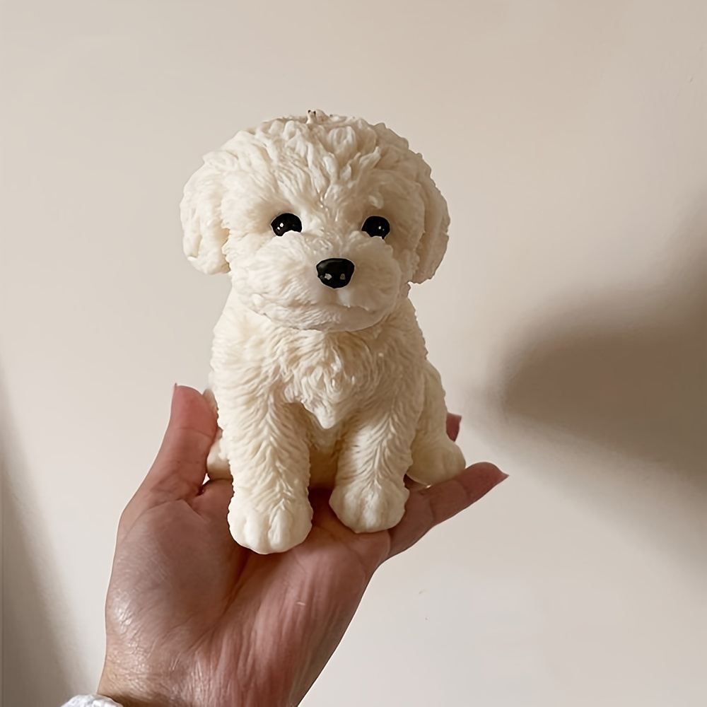 

1pc 3d Large Lovely Dog Cat Candle Mold, Animal Teddy Puppies Soy Wax Silicone Mould, Puppy Dog Lover Home Decor Christmas Gift