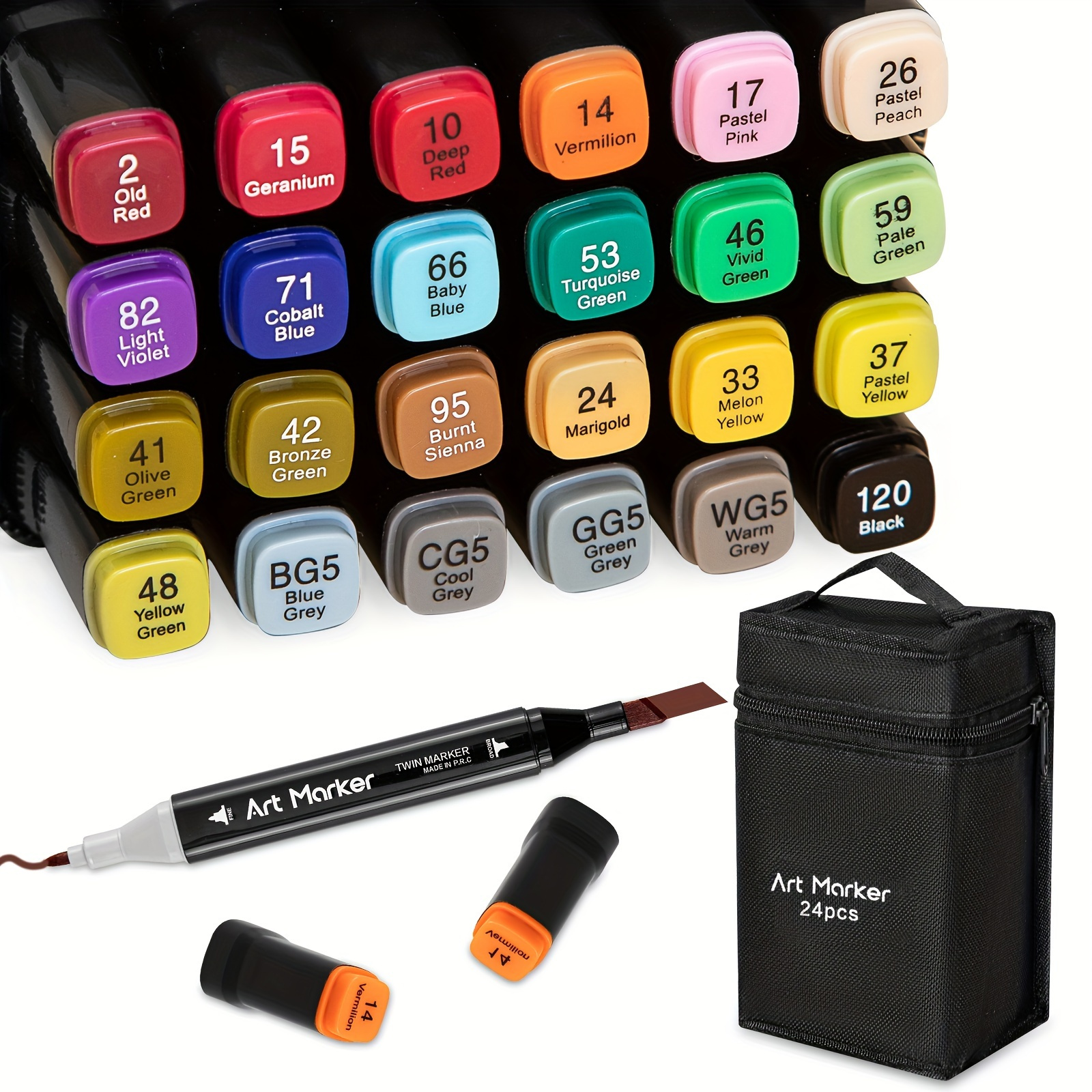 INK LAB Rotuladores metálicos de doble punta de 24 colores metálicos para  hacer tarjetas, álbum de pintura de rocas, álbum de recortes, metal,  madera