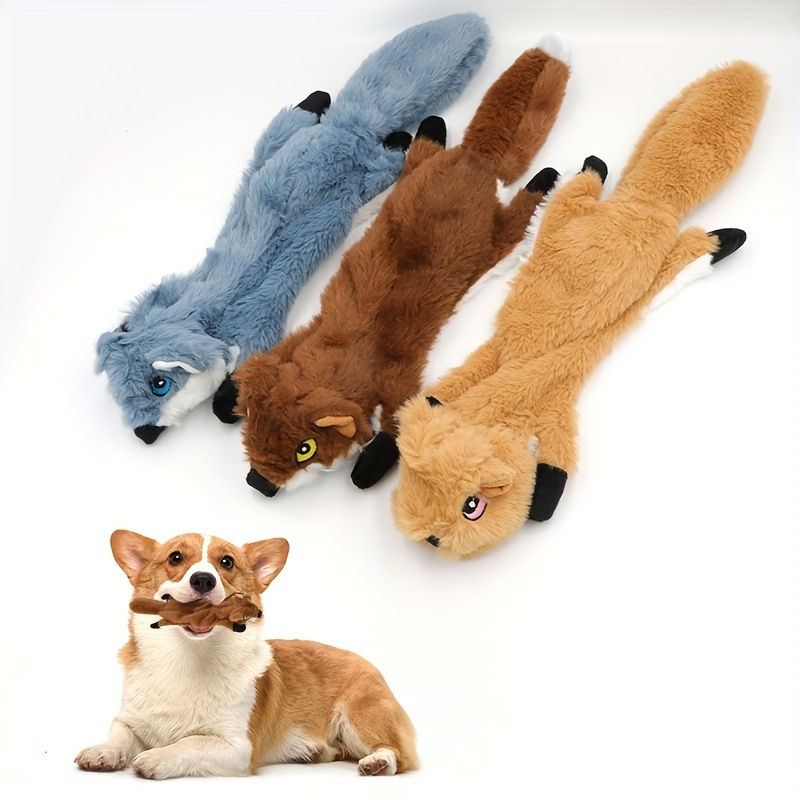 

1pc Durable Squirrel Design Pet Toy For Interactive Teeth Grinding And Chewing - Squeaks For Added Fun