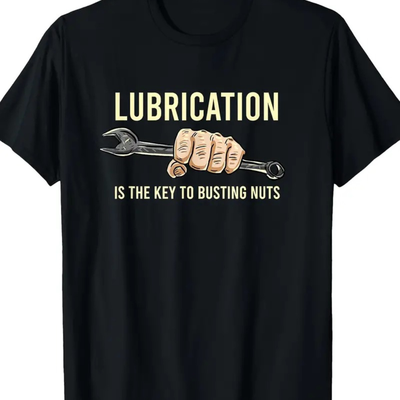 

Men's Funny Lubrication Key Graphic T-shirt, Casual Cotton Short Sleeve, Comfortable Round Neck, Mature Style, Regular Fit, , Geometric Pattern,