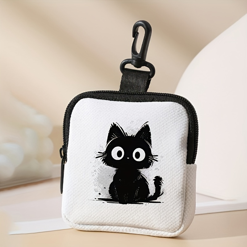 

Cat Purse - Multifunctional Wallet Key & Earphone , Polyester, For Women