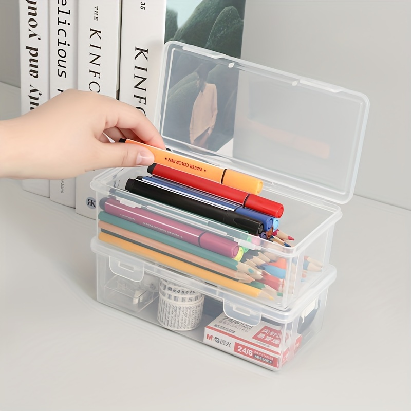 Wholesale clear plastic pen box For Storing Stationery Easily