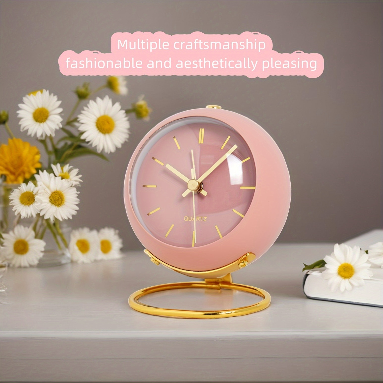 

[top-] Erimoon -colored Alarm - , Metal Frame Desk For Decor