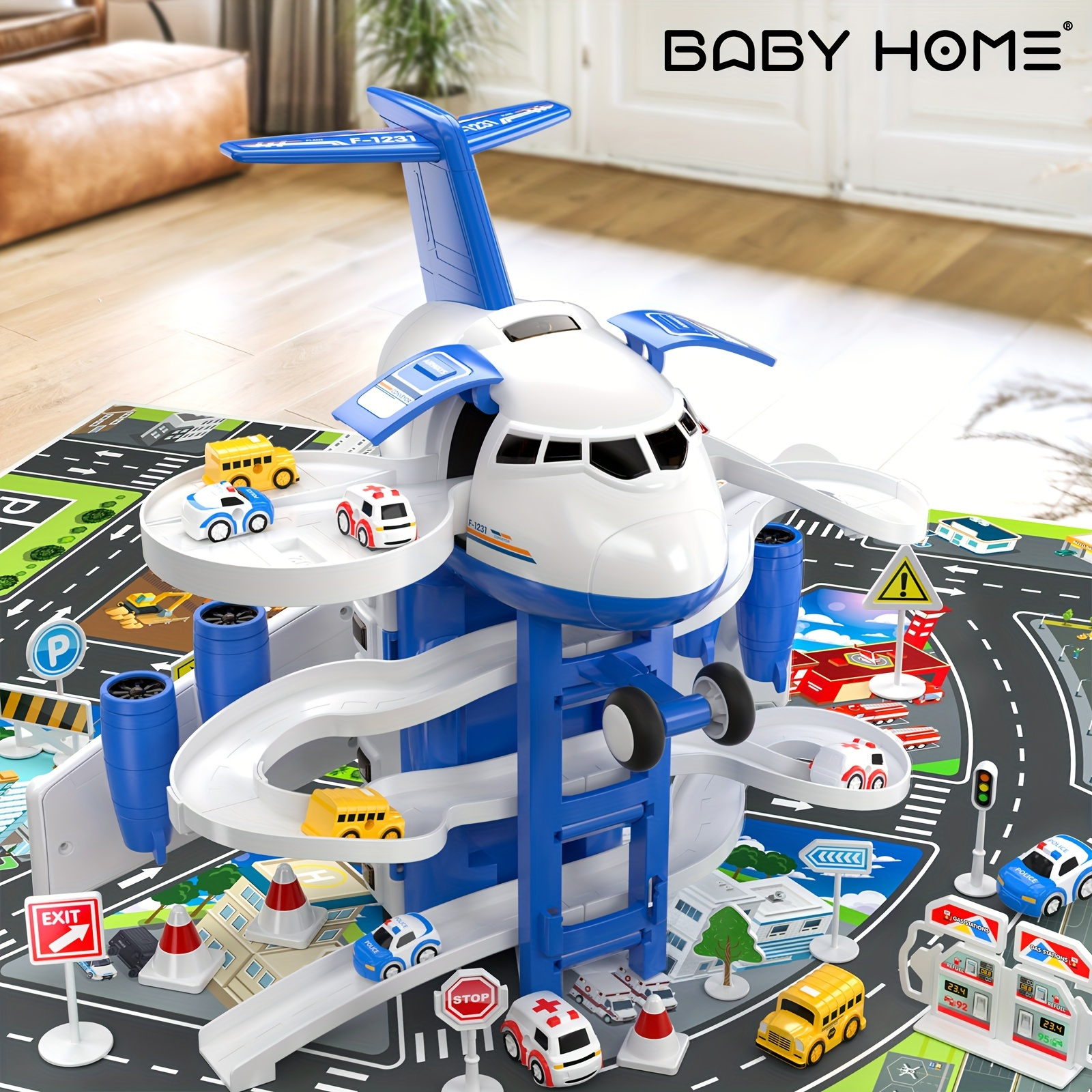 

Kids Airplane Car Toys, Simulation Inertial Aircraft Music Stroy With Light Passenger Plane Diecasts, Kids Educational Toy As Christmas, Thanksgiving, Gift
