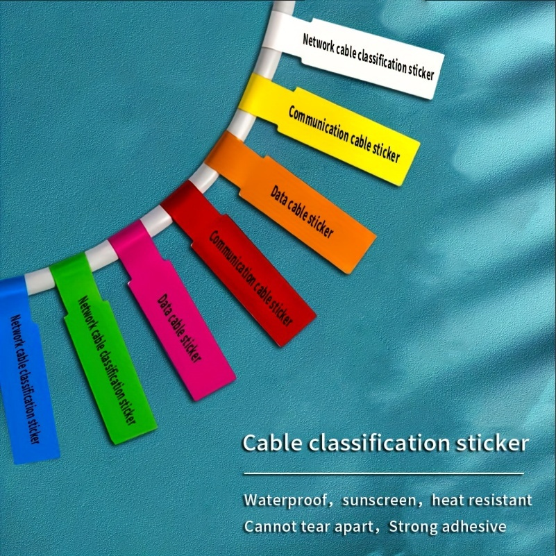 360 etiquetas de cable Ishaza para gestión de cables, optimiza tu cable con  etiquetas de cable impermeables para impresora láser y escritura a mano