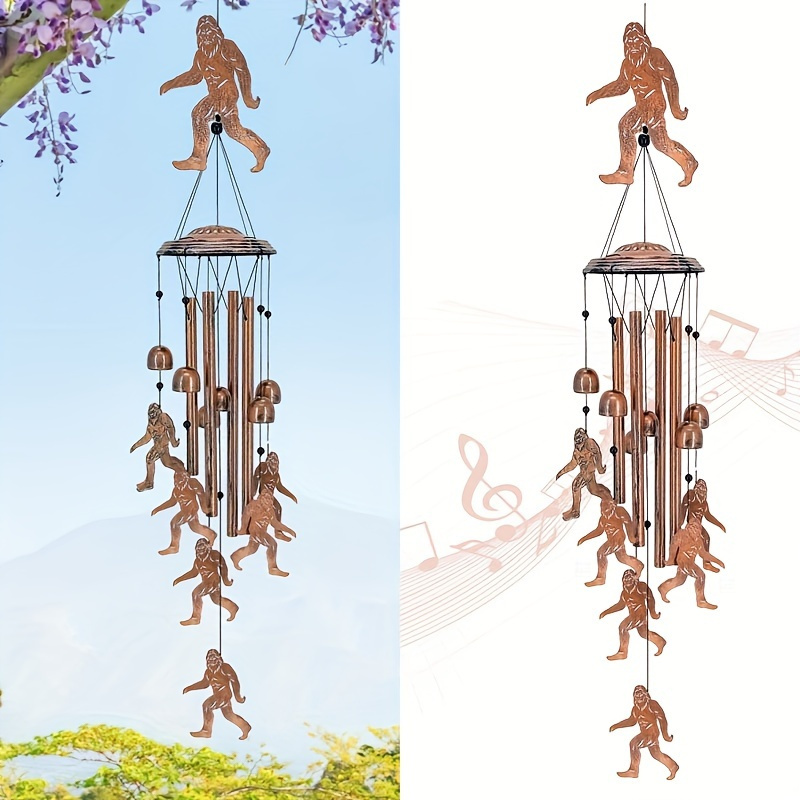 

Bigfoot Metal Wind Chimes: Outdoor/indoor Decor, Perfect For Men/women/dads/grandpas, Suitable For Christmas, Home, Lawn, Porch, Patio, Garden, Yard - No Feathers, No Electricity Required