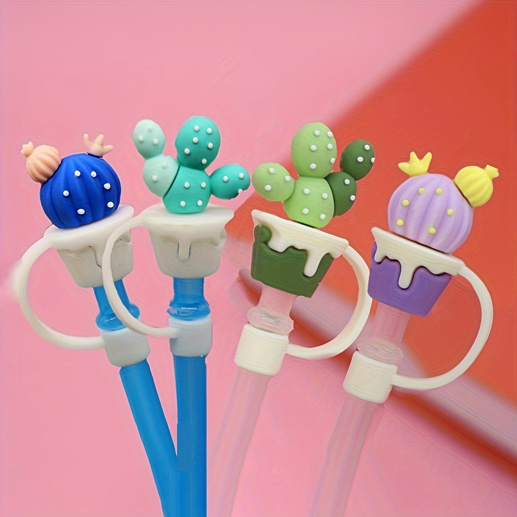 Straw Cover Cap for Stanley,Funny Silicone Straw Topper fit Stanley 30&40  Oz,Cute Cows Straw Cover Kids Themed Party Gifts,Drinking Straw Tip Covers