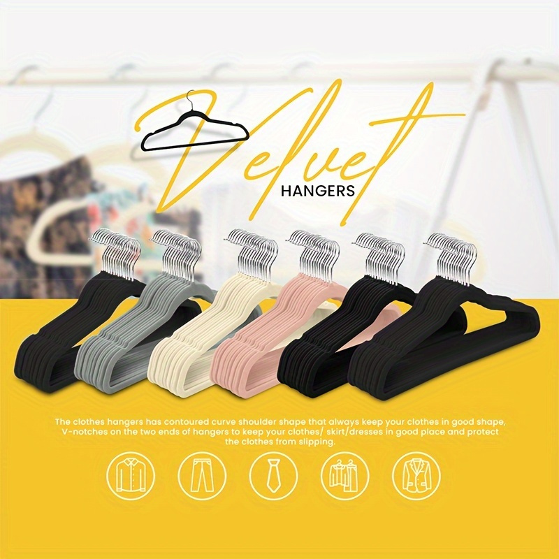 Home Expressions Ultra-Thin Premium Velvet Hangers - Space Saving Clothes  Hangers - Non-Slip Hangers for Children - Maximize Closet Space - 25 Pack