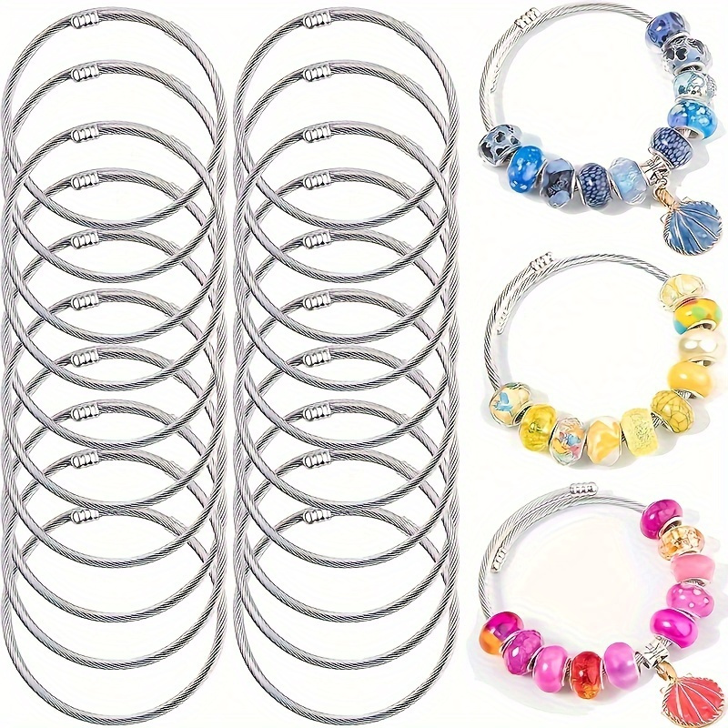 

5/10pcs Snake Bracelet Silvery Bracelet Steel Bangle For Female New Arrival Making Supplies