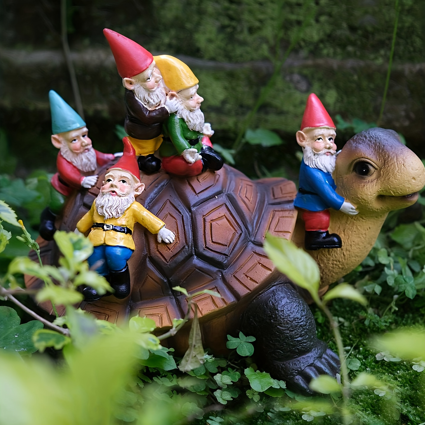 

1pc Turtle Gnome Statue, Outdoor Garden Resin Crafts, Fairy Garden Art Ornaments, Landscaping Diy Garden Sculptures, For Yard Lawn Balcony Home Decor, Housewarming Gift