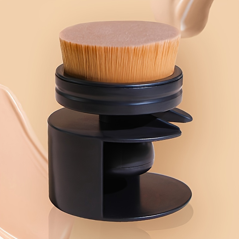 

Black/purple Portable Makeup Brush Shape Seal Stamp Foundation Powder Blush Liquid Cosmetic Make Up Brushes