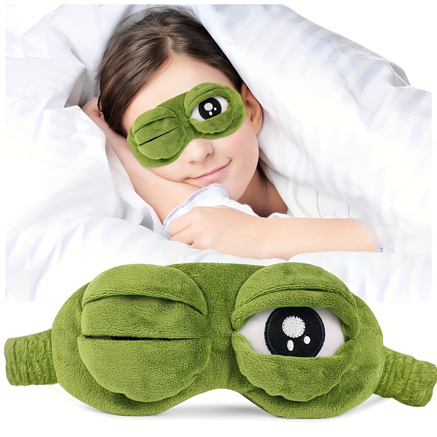 

1pc Cute Frog Sleep Eye Mask, Eye Protector, Lunch Break Shading Sleep Eye Mask, Soft & Comfortable Eye Mask Travel Essentials