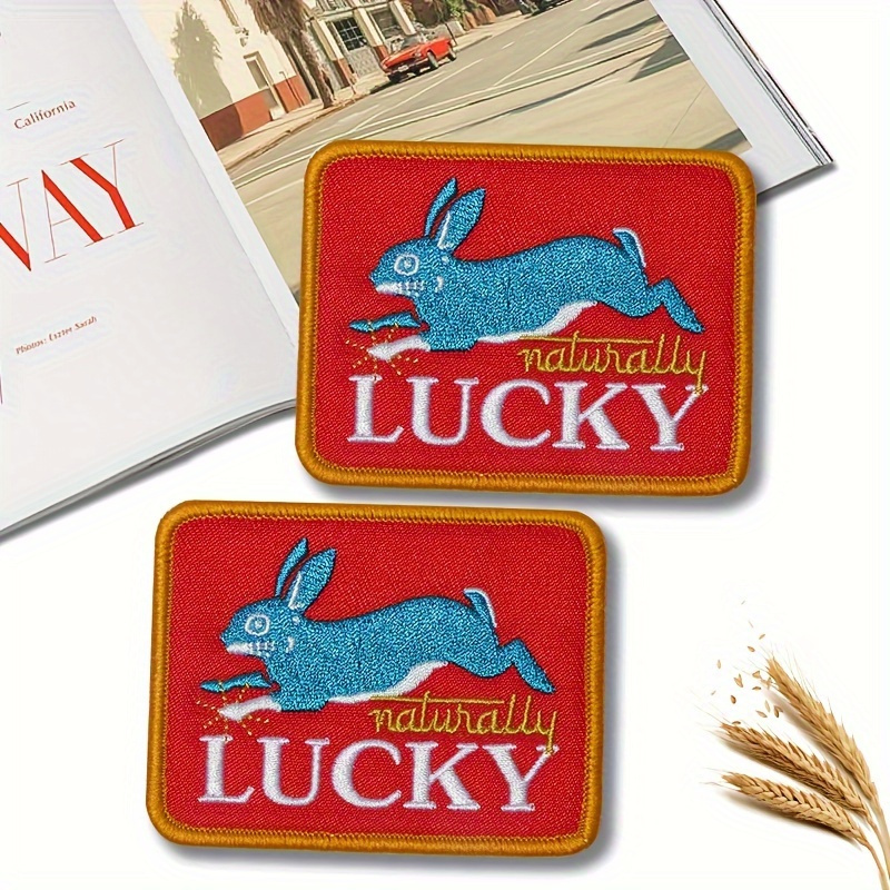 

2pcs Rabbit Embroidered Iron-on/sew-on Patches For Clothing, & - Mixed