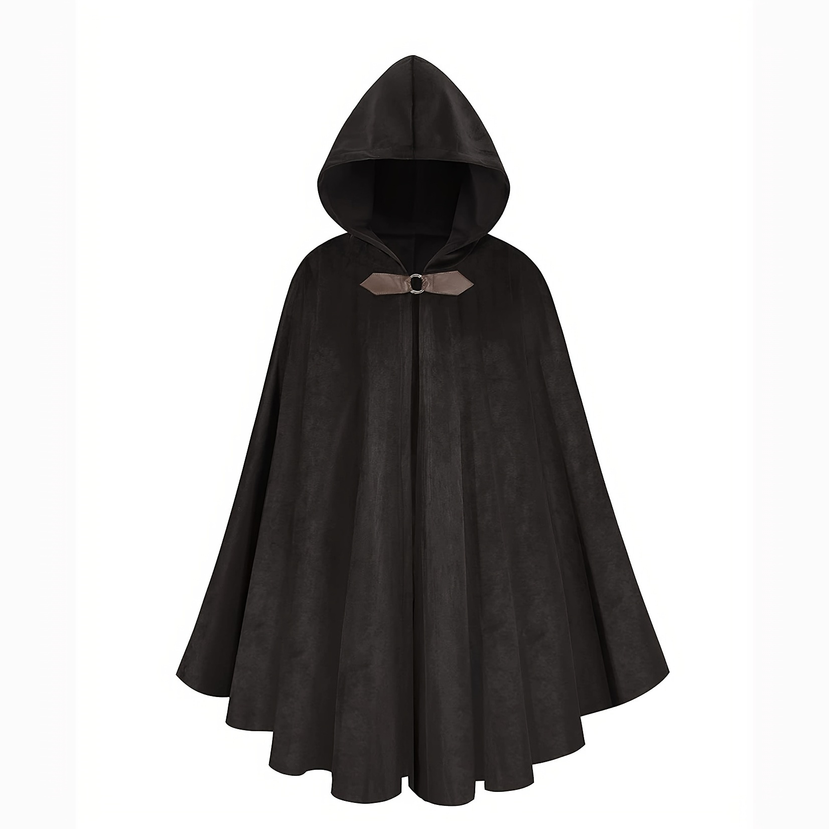 

5 Colors, 5 Sizes, Medieval Retro Elegant Faux Suede Cloak, Halloween Mysterious Cosplay Vampire Costume Cloak, Bar Club Rave Larp Supply, Photography Props, Stage Performance Accessories
