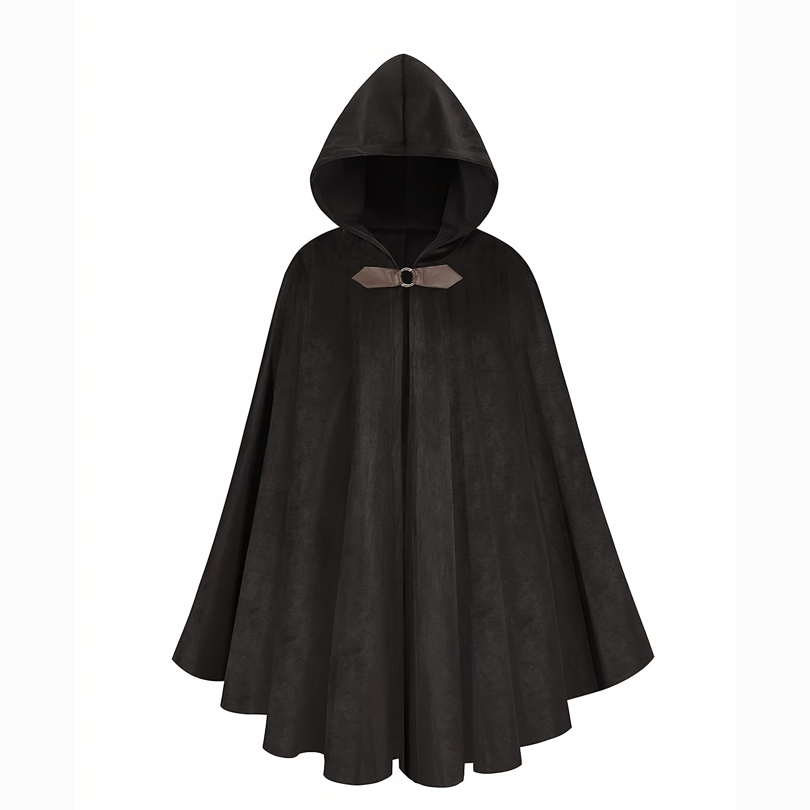 5 Colors, 5 Sizes, Medieval Retro Elegant Faux Suede Cloak, Halloween Mysterious Cosplay Vampire Costume Cloak, Bar Club Rave Larp Supply, Photography Props, Stage Performance Accessories