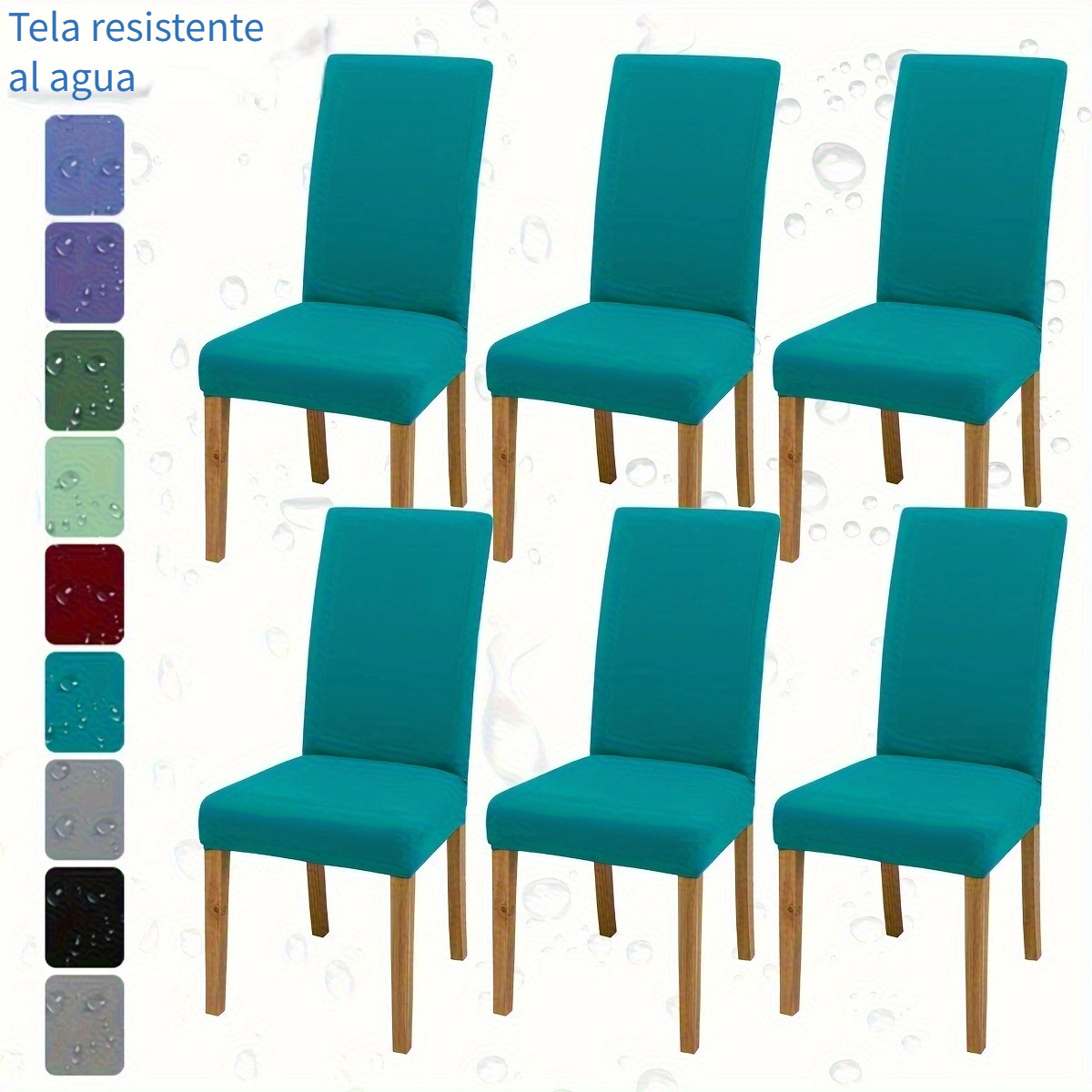 

4/6pcs Waterproof Elastic Chair Cover Dining Chair Slipcovers.milk Fiber Fabric Chair Cover For Hotel Dining Roomoffice Banquet House Home Decor