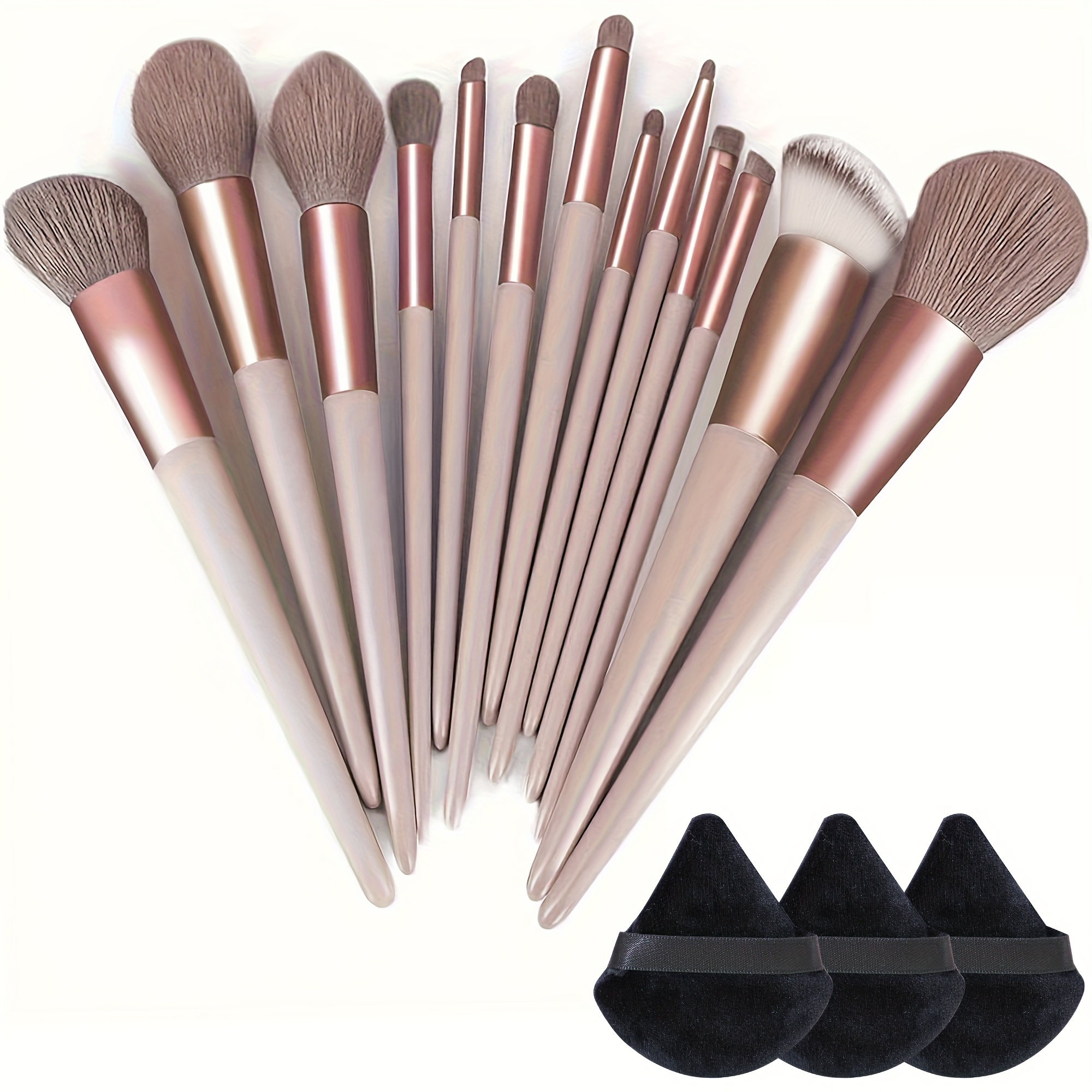 

13- Set 3 - Bristles, All , Includes Foundation, Blush & Brushes, Portable Storage Bag, Brushes, -free, Abs