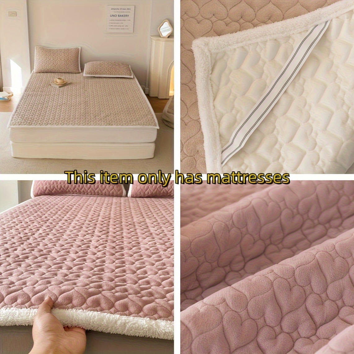 3d Embossed Embroidery Antibacterial Thicken Quilted Mattress