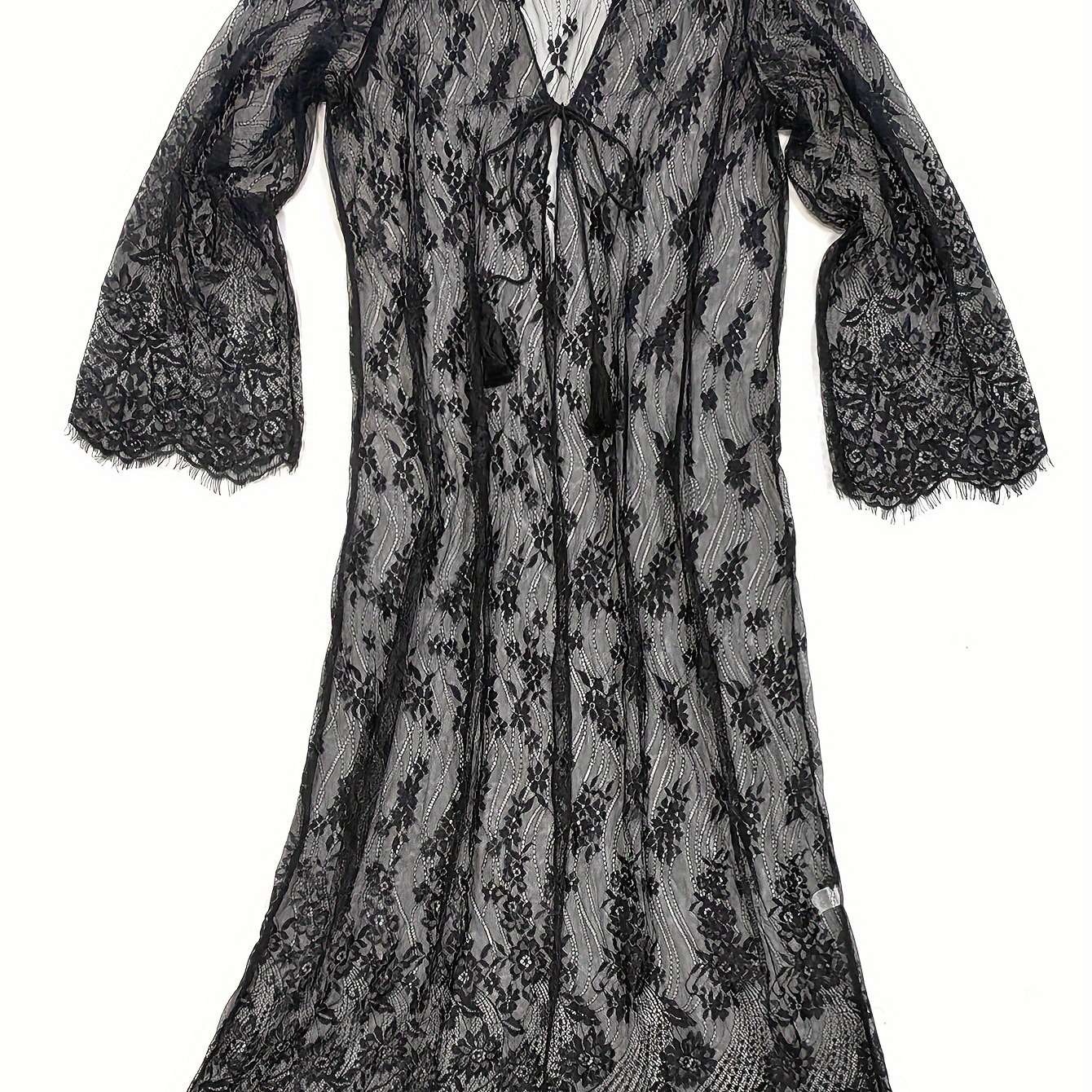 * Black Lace Maxi Dress with Sheer Mesh Overlay - V-Neck Sleeveless Bikini Cover-Up, Long Flowing Skirt for Beach & Poolside, Beach Coverup|* Dress|Spandex Fabric * Black Lace Maxi Dress with Sheer Mesh Overlay - V-Neck Sleeveless Bikini Cover-Up, Long Flowing Skirt for Beach & Poolside, Beach Coverup|* Dress|Spandex Fabric