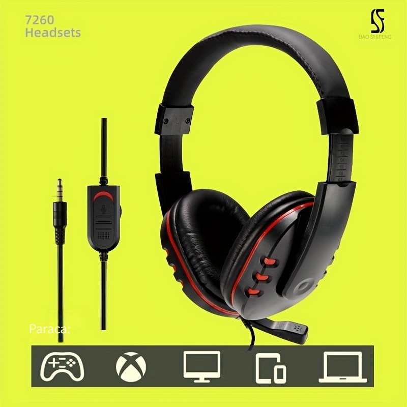 Casque Filaire De Jeu Avec Casque Monté Sur La Tête Pour Écouteurs Ps5/ps4/xbox-one/pc/téléphone  Portable - Électroniques - Temu Belgium