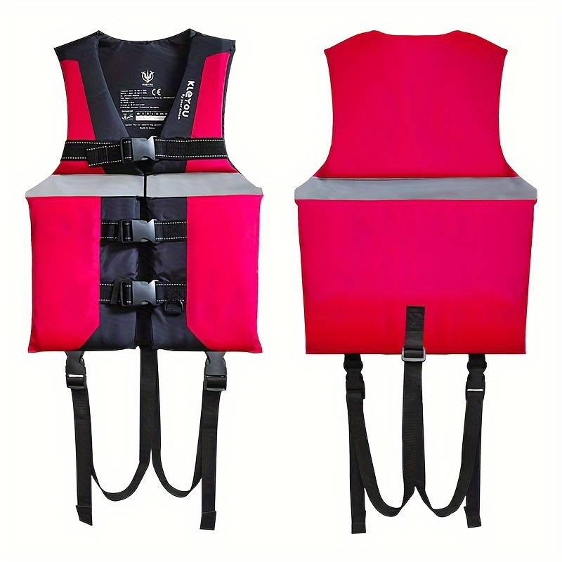 Nylon Rescue Jacket Adult Swimming Life Vest Outdoor Buoyancy First Aid Kayak  Fishing Life Jacket Vest For Drifting Boating