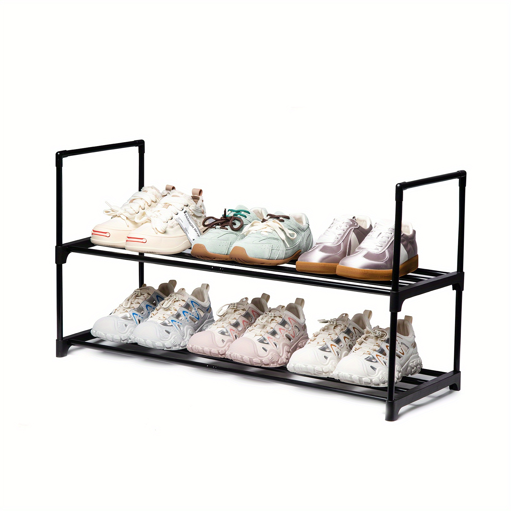 Pair Shoe Farberware Expandable Metal Shoe Rack Tier Stackable