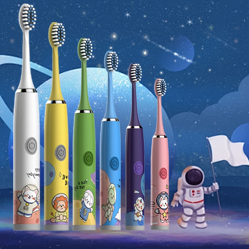 

Electric Toothbrush (with 12 Brush Heads) Usb Rechargeable Cartoon New Model - Cartoon Space Series