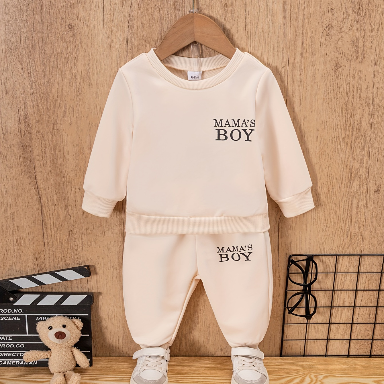 

2pcs Bébé ' Imprimé Décontracté à Longues et Pantalon, Vêtements Garçon Bébé et Enfant Quotidienne Vêtements Extérieurs