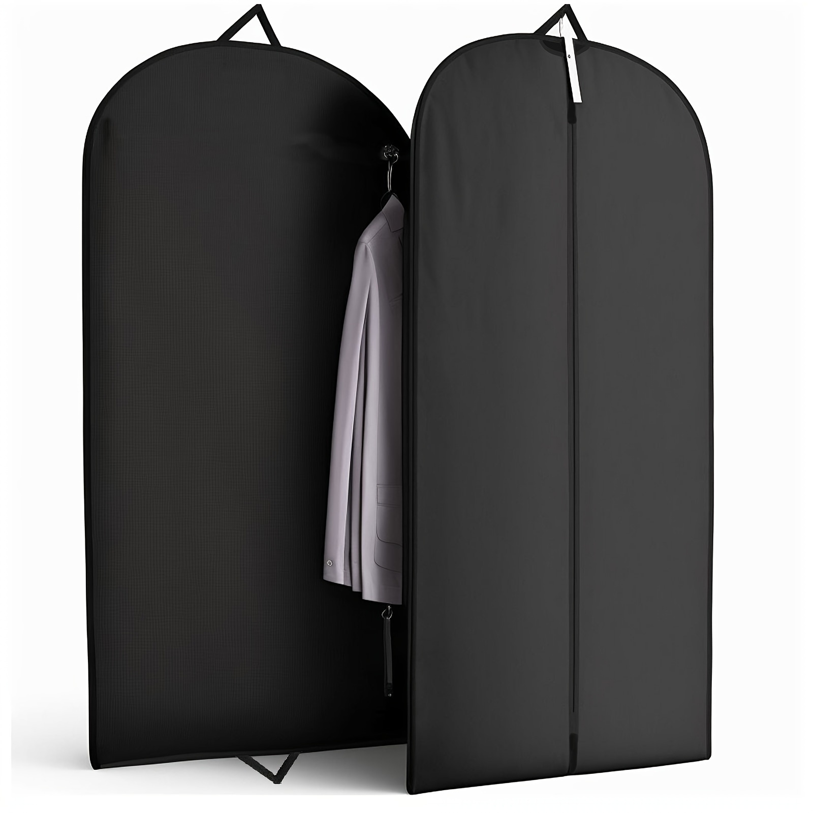 

1/5pcs Suit Dust Cover Bag With Zipper, Hanging Clothes Storage Bags For Shirt, Suit, Dress, Coat, Portable Garment Bags, Household Storage Organizer For Bedroom, Closet, Wardrobe, Home, Dorm