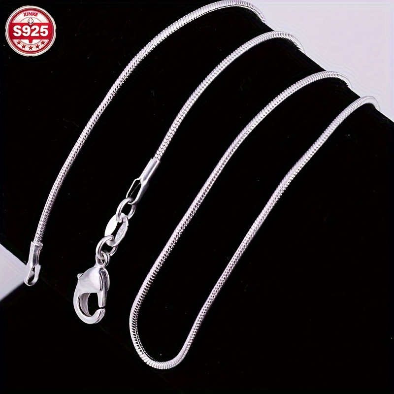 

Elegant 925 Sterling Chain Necklace For Women And Girls, 1.1mm Thick & Durable With Spring Ring Clasp, No Plating - & Gift-giving, Suitable For