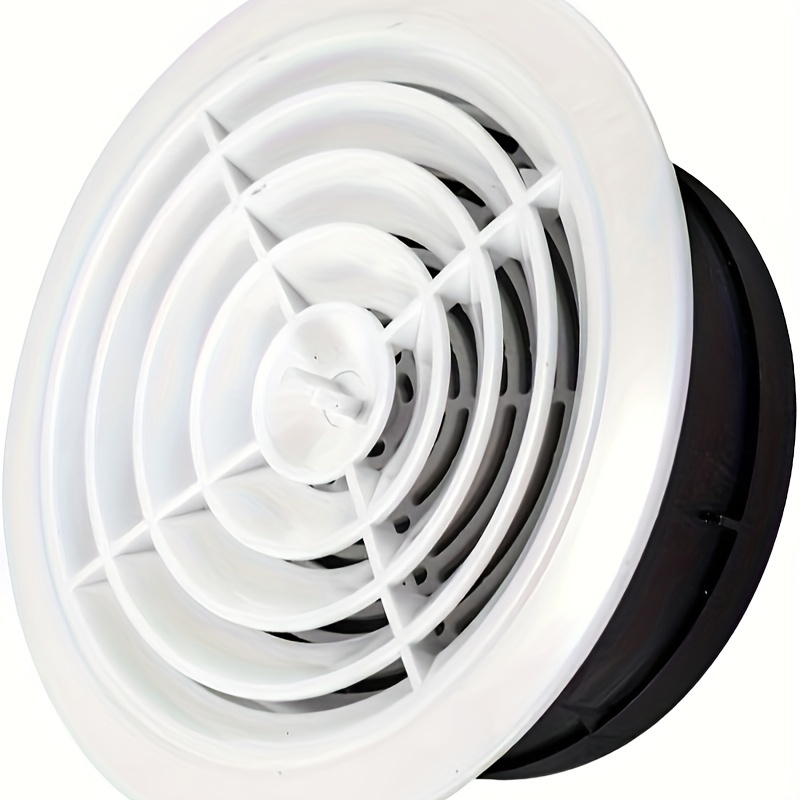 

1pc White Abs Round Ventilation With Non-slip Grille Cover - Bathroom, Office & Kitchen