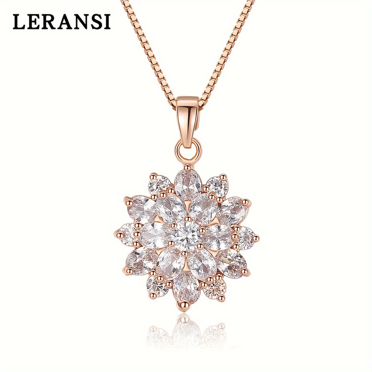 

Elegant Leransi Necklace With Sparkling Aaa Zirconia - Chic & ' Jewelry For Casual Attire