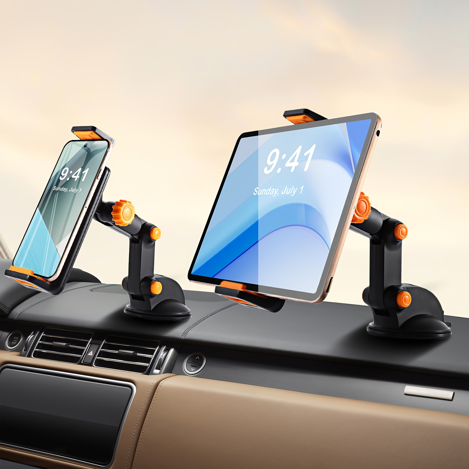 

Car Phone&tablet Holder Mount, Suction Cup Hands-free Car Cell Phone Holder For Dashboard, Compatible With 4-12 Inch Tablets&cellphones.