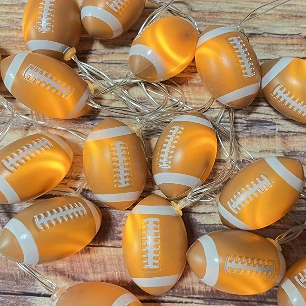

1pc American Football Led String Lights Perfect For Super Bowl Parties And Tailgating, Sport, Battery Not Included