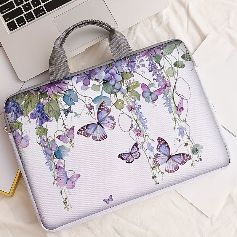 

Purple Printed Laptop Bag Laptop Suitable For 14 Laptop Laptop Tablet Laptop Laptop Bag