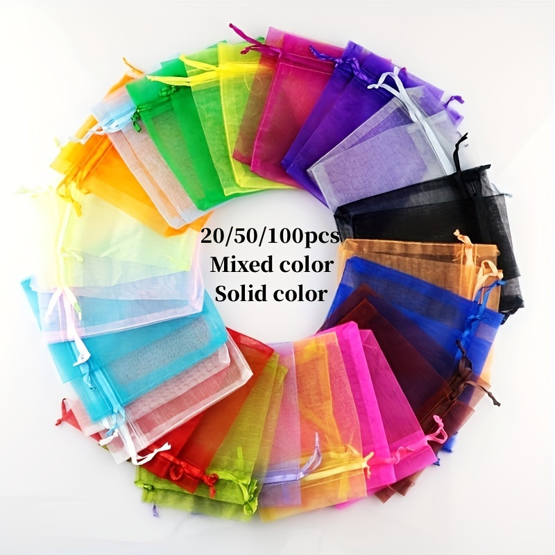 

/50/100pcs 4x6 Mixed Bags Drawstring - For , Packaging, Wrapping, Christmas, , - For Retail Stores, Boutiques, Supermarkets