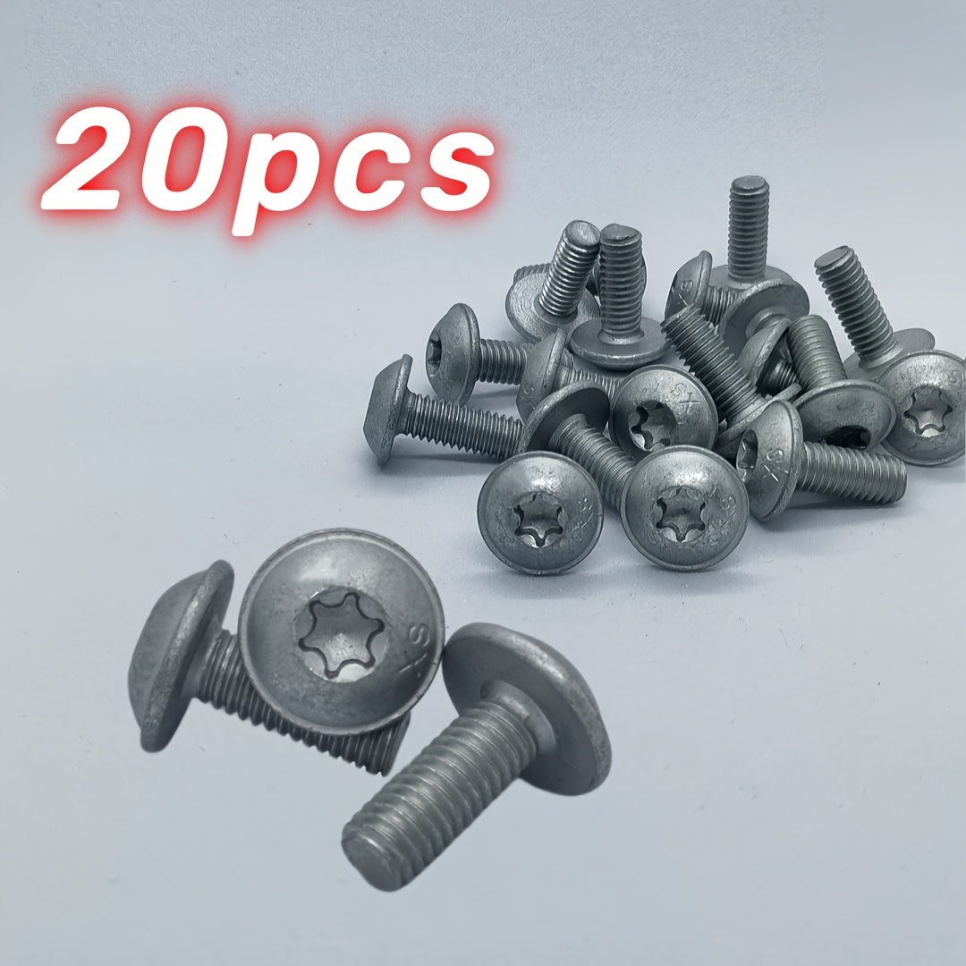 

20pcs M6 Screws T30 Screws Mercedes Door Lock Fixing Screws Suitable For Mercedes For For Volkswagen For For And Other German Cars