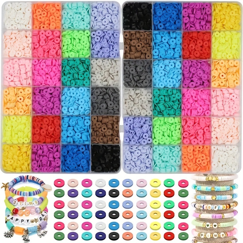 

Polymer Clay Beads For Jewelry Making, 1000 Pcs 6mm Soft Clay Spacer Beads Assortment For Diy Bracelets, Necklaces, Crafts