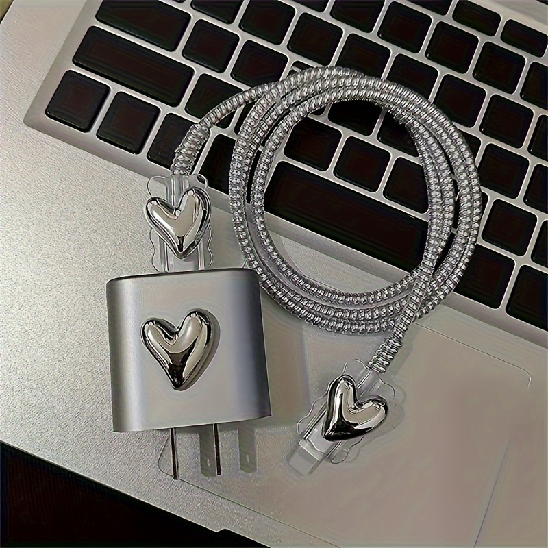 

Ins Silvery Electroplated Love Heart Compatible With Iphone14/13promax Protection Case Apple 11 Anti-cut 12 Full Protection Soft