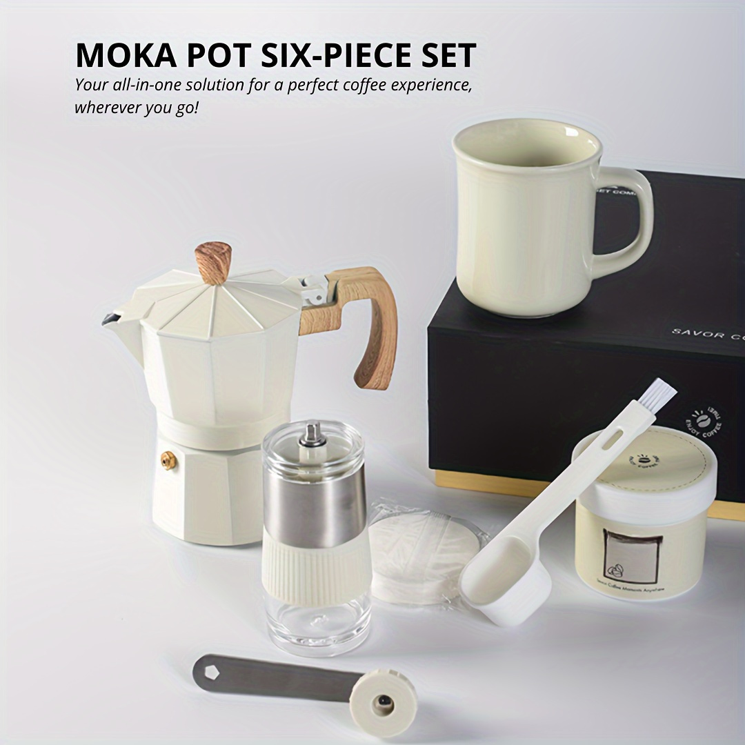 1pc, Mini Moka Pot, Single Spout Stovetop Maker Mini Stainless Steel Moka  Pot Coffee Maker With 7.44oz Cup, Portable Stovetop Coffee Maker For Outdoor