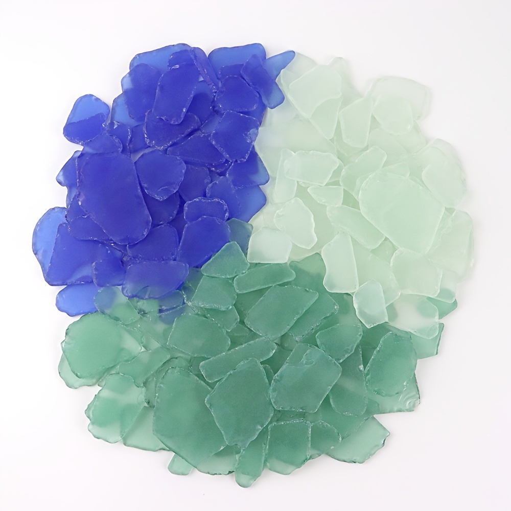 

Sea Mosaic Tiles, Beach Glass-look Gems For Decor, Art, Crafts, Sizes (0.78in-3.14in), Bulk Set