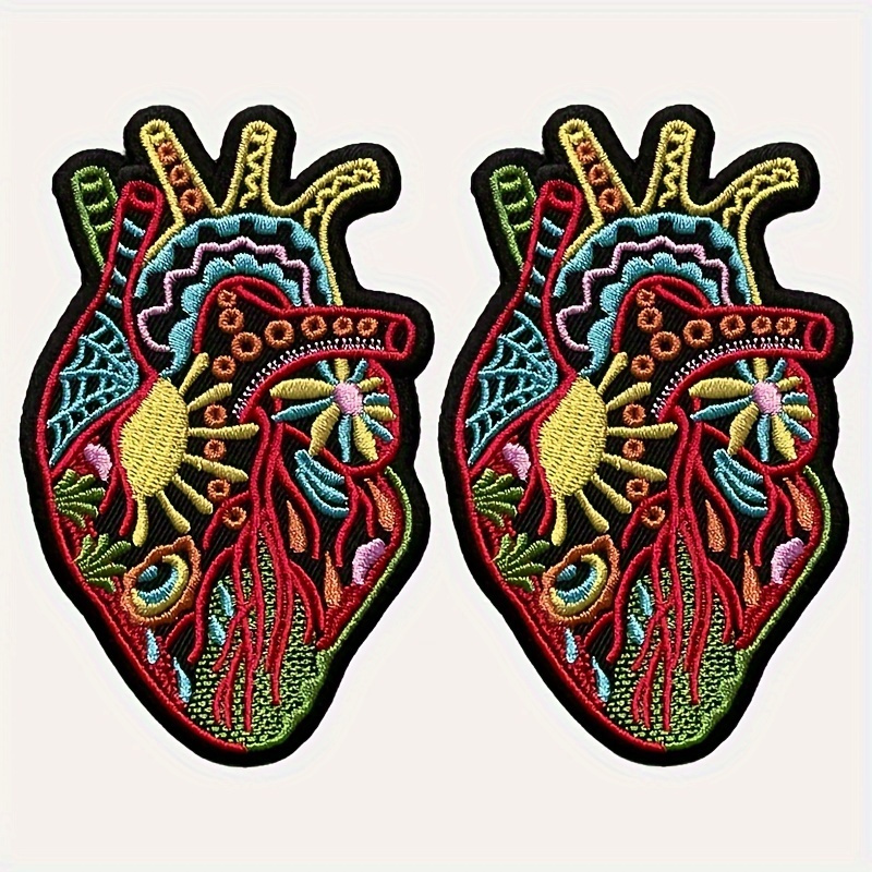 

2pcs Pattern Anatomical Heart/use Iron-on