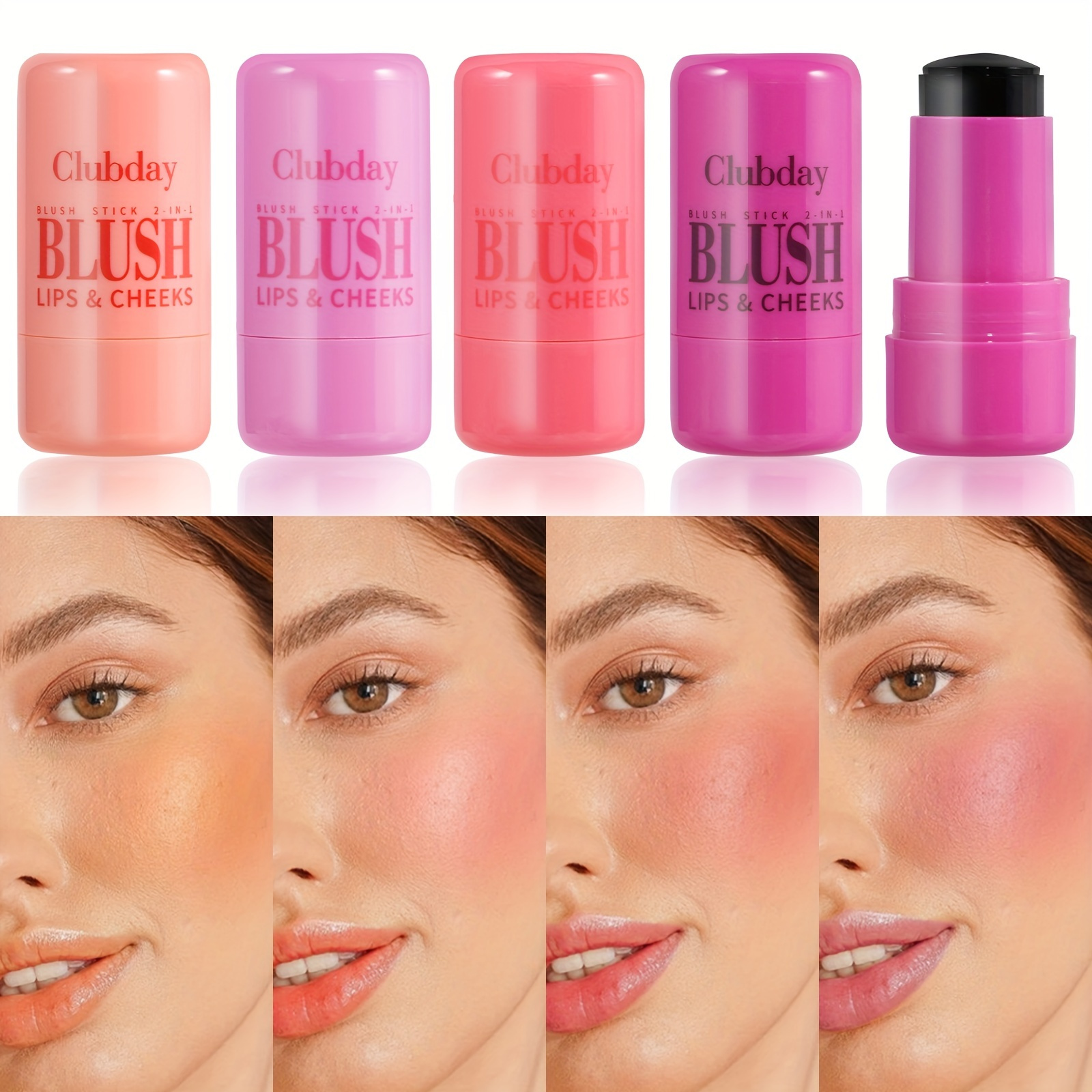 

Clubday Jelly Blush Set - Cute Bear Packaging, Waterproof, Natural Look For All Skin Tones, Easy Build Color